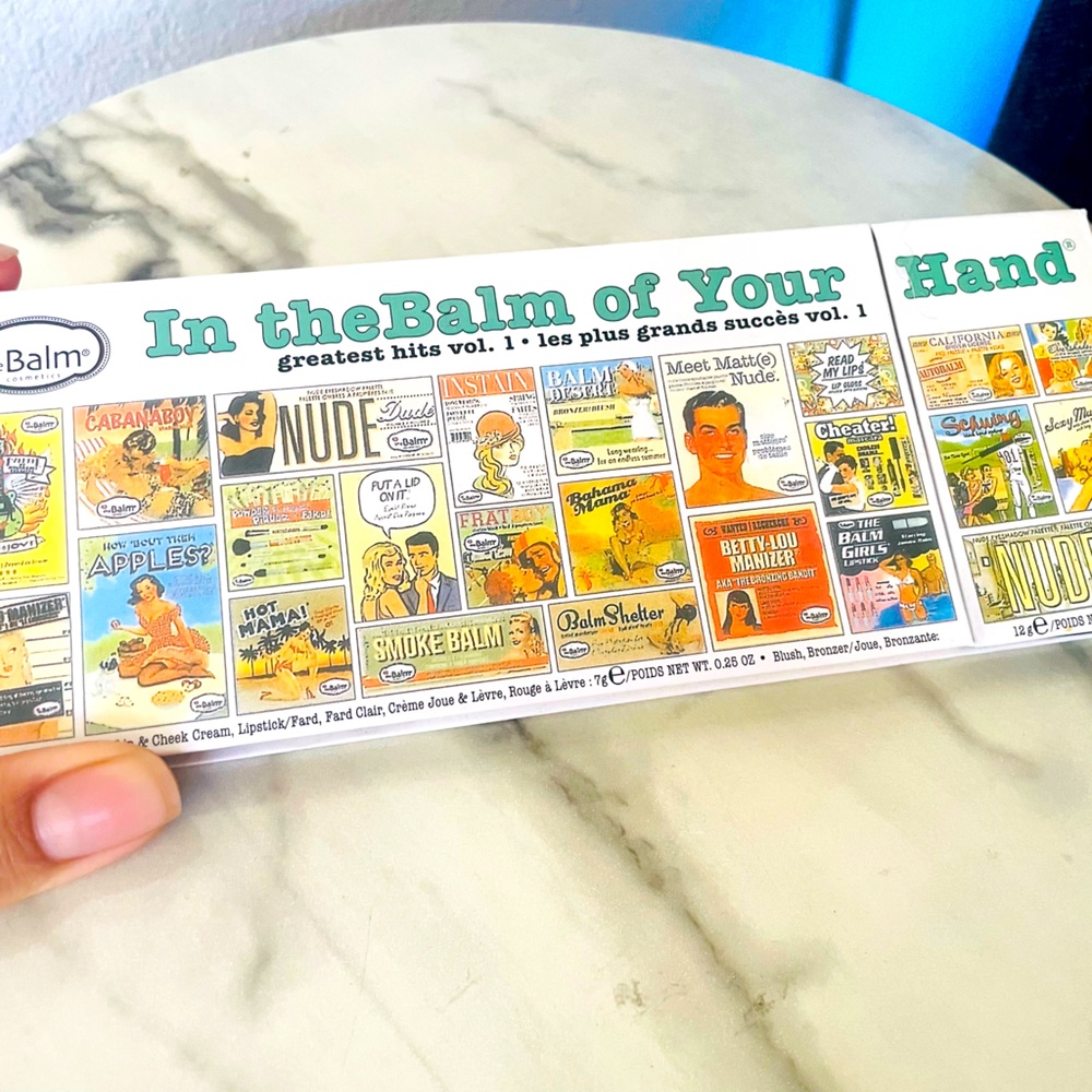 In the balm of Your Hand Pallette of Shadow/ Blush and lip cream. New In Box